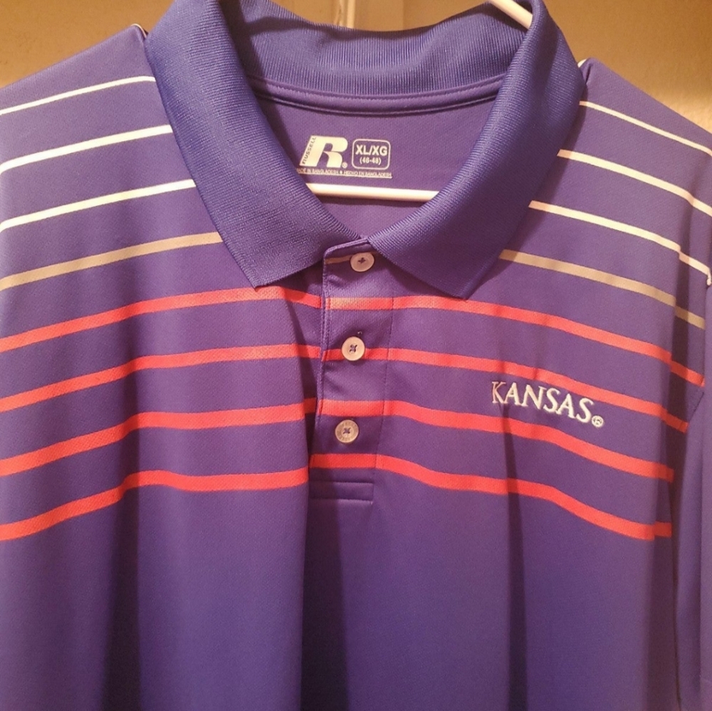 Vintage Kansas University Polo Shirt. Size XL. Non smoking home